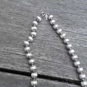 Vintage Trifari Silvertone Ball Beaded Necklace
